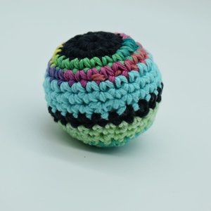 Hand Crafted Crochet catnip filled scrap yarn cat toy